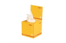 Cube tissue box with flap